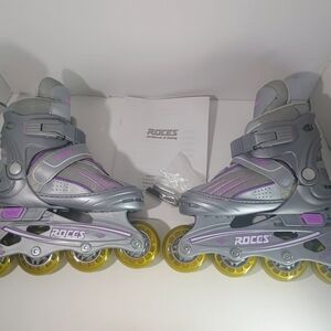 Kids Inline Skates - Gray and Purple